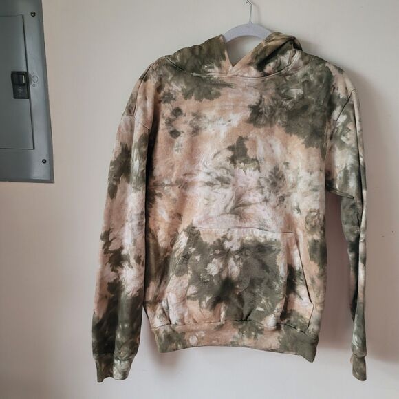 Talentless Hoodie Jogger Two Piece Lounge Set in camo Tie Dye Green size M/S - Picture 6 of 9
